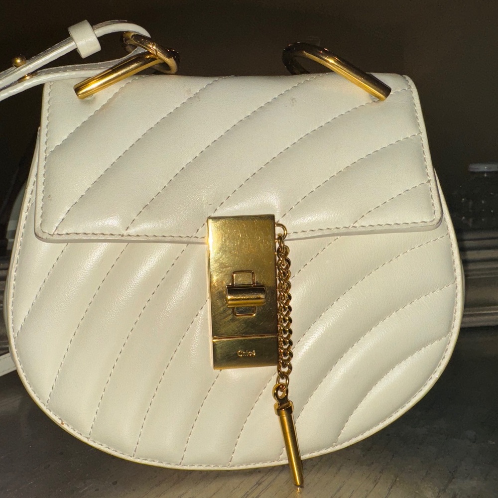 Chloé Drew Off White Bijou Quilted Leather Mini Shoulder Bag Product #: L2353237